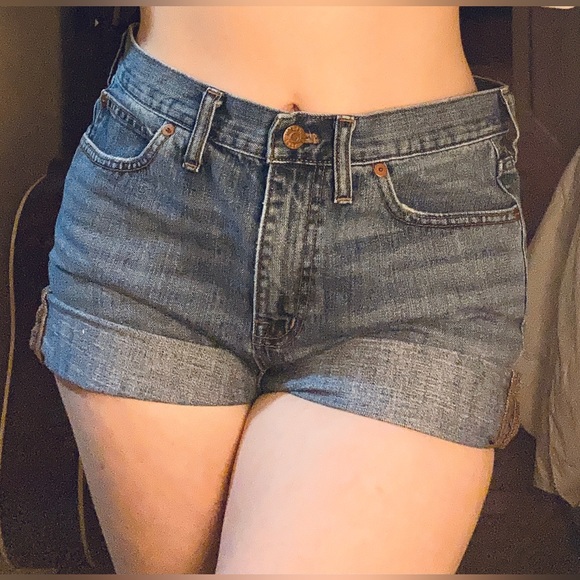 Madewell Relaxed High Rise Denim Boyshorts - Picture 5 of 12